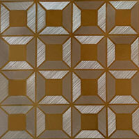 Three directions Gold Color stainless steel sheet